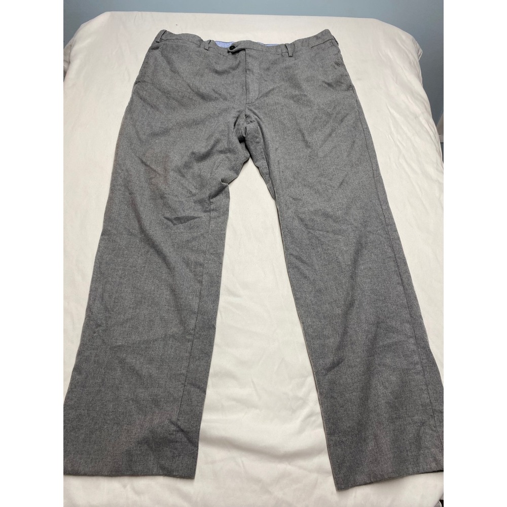 Faconnable Mens Grey 100% Wool Dress Pants Made in Italy Size 40R Flat Front